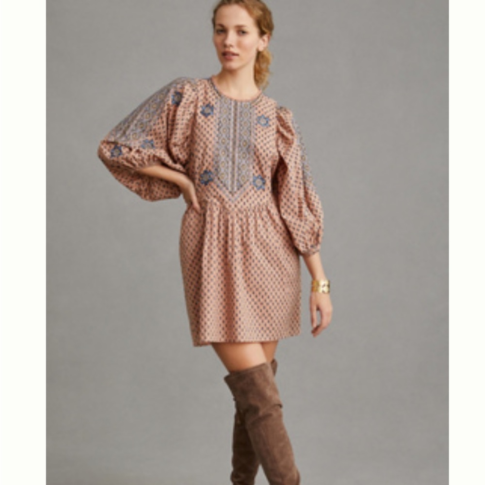 Anthropologie Puff Sleeve Dress